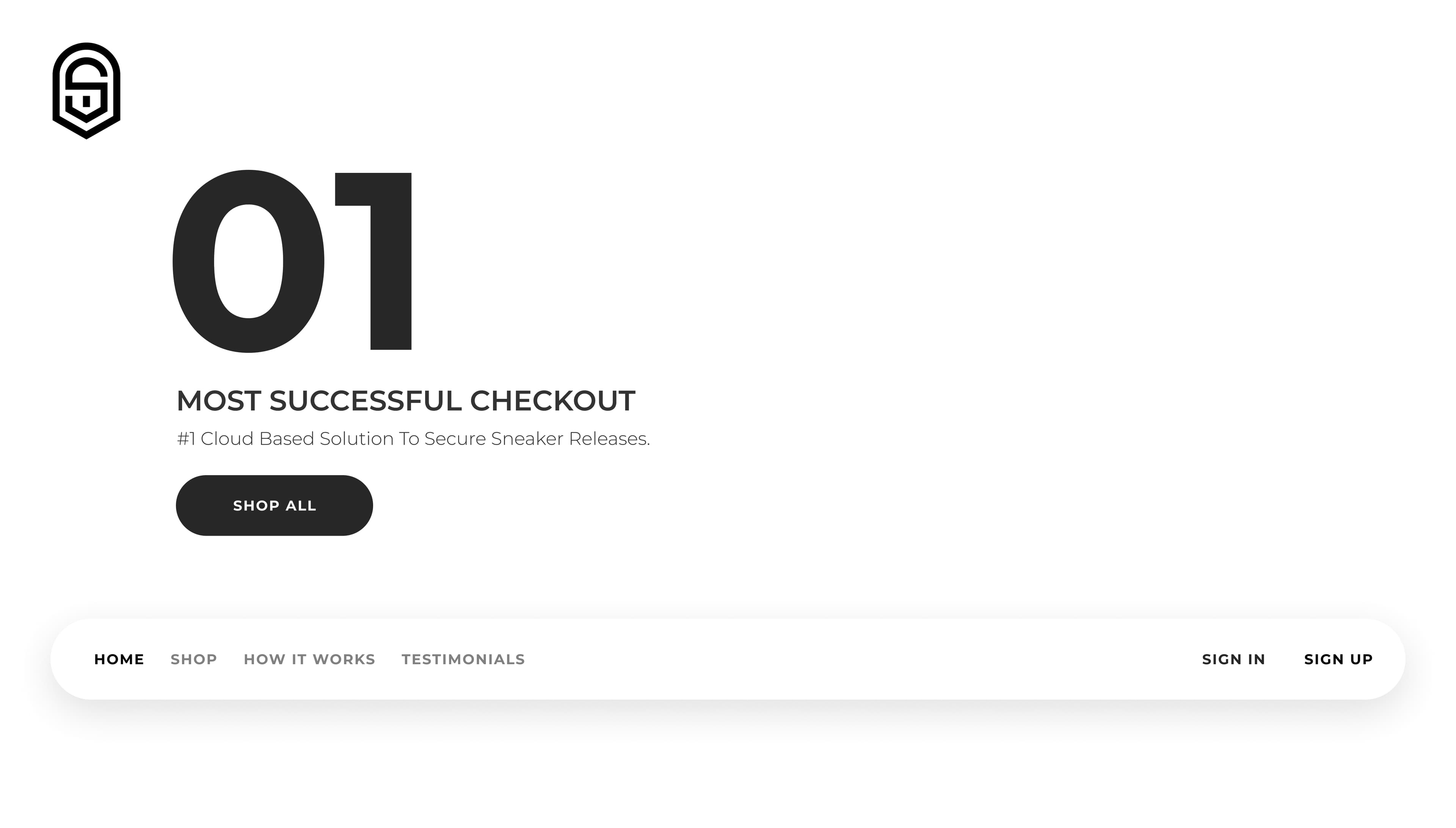 Sneaker Access redesigned homepage mockup.