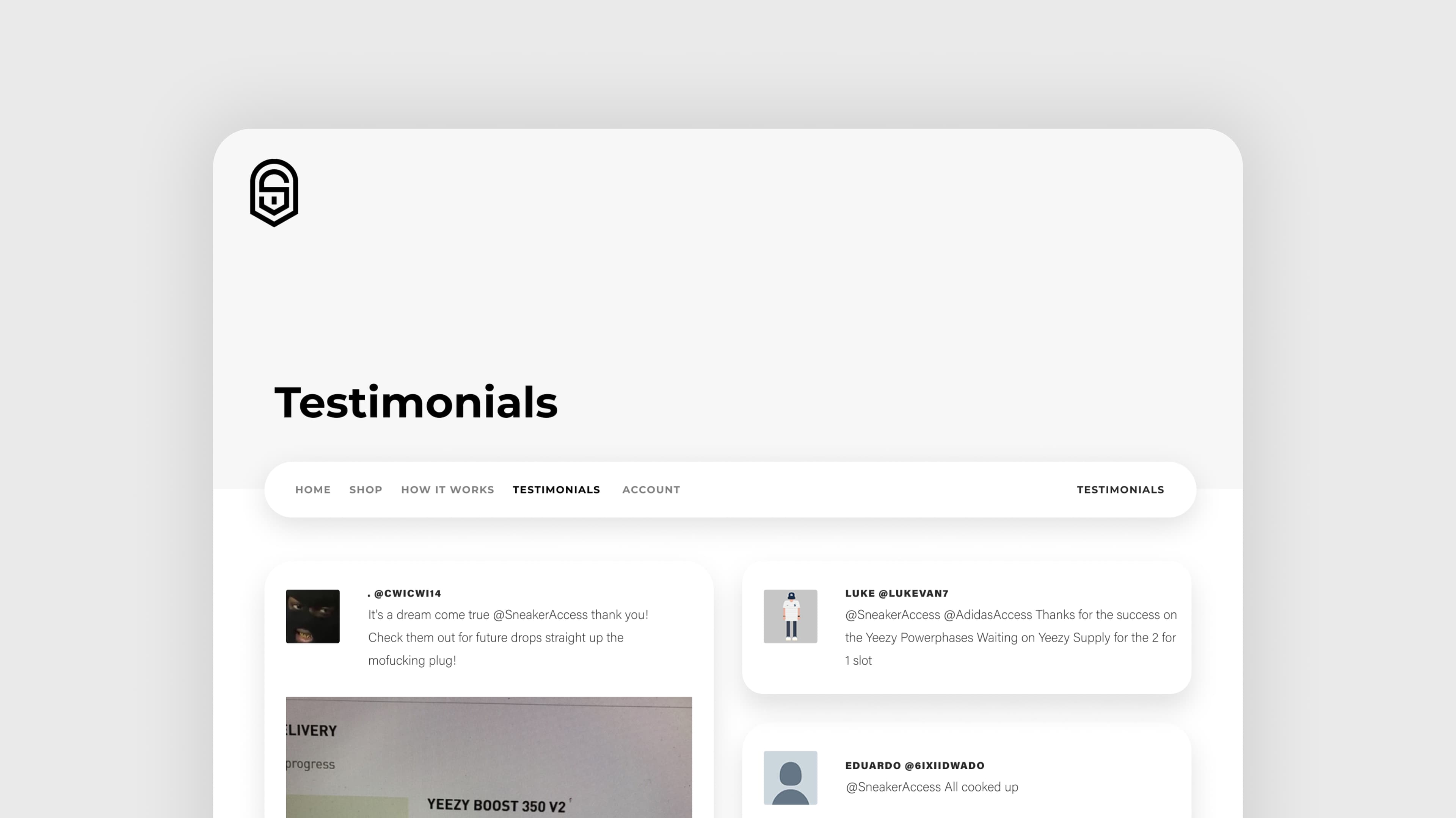 Testimonials page showcasing real user feedback.